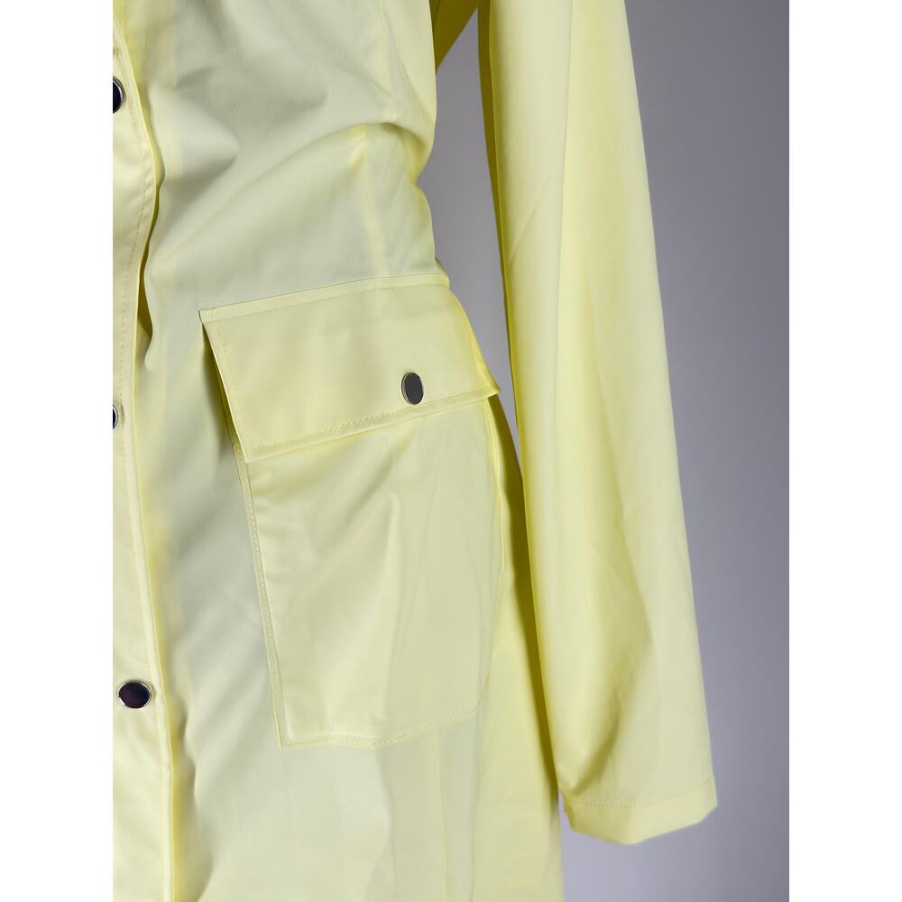 $140 RAINS Curve W Jacket Color Straw Medium NWT - Picture 9 of 16